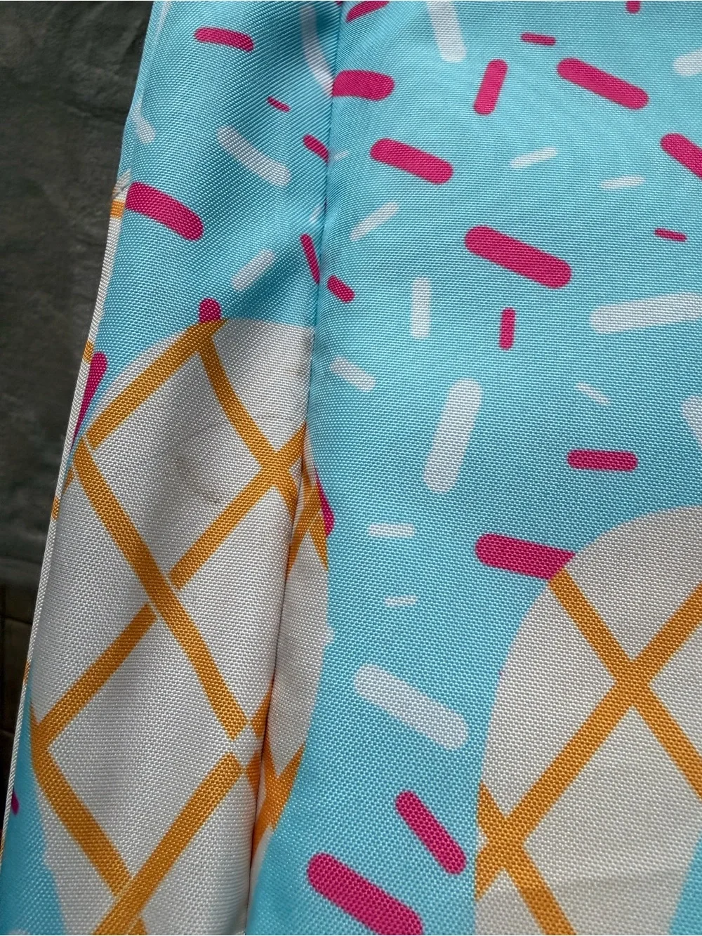 Kids Ice Cream Print Backpack - Blue & Cream